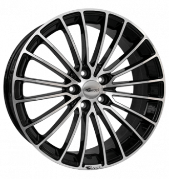 Brock, B24, 8x19 ET35 5x112 66,6, schwarz glanz vollpoliert