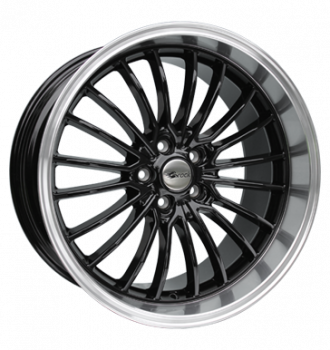 Brock, B24GP, 9x20 ET40 5x112 66,6, schwarz glanz hornpoliert