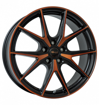 Brock, B40, 8x19 ET49 5x112 57,1, black orange matt