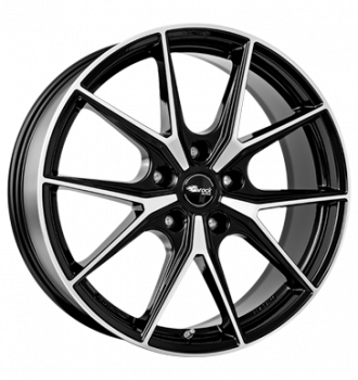 Brock, B40, 9,5x19 ET40 5x120 64,1, schwarz glanz vollpoliert