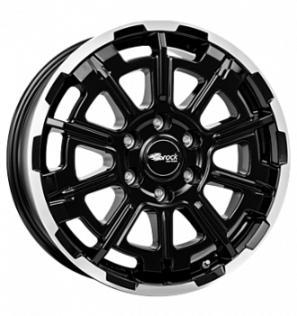 Brock, B45, 7x17 ET60 6x130 84,1, schwarz glanz vollpoliert
