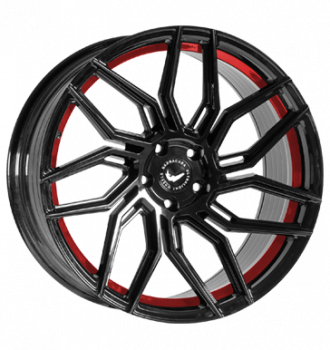 Barracuda, Dragoon, 10x20 ET40 5x114,3 73,1, higloss-black undercut Trimline red