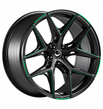 Barracuda, Razzer, 10x20 ET35 5x112 66,5, flash green puresports gefräst