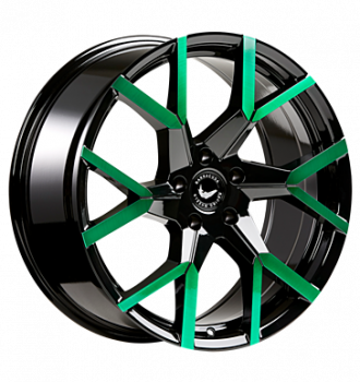 Barracuda, Tzunamee Evo, 9x20 ET40 5x114,3 73,1, Black gloss flashgreen