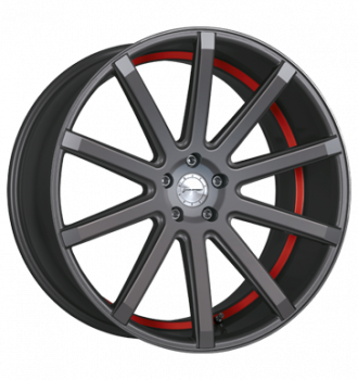 Corspeed, Deville, 9x21 ET40 5x108 73,1, gunmetal/ undercut Colour Trim rot