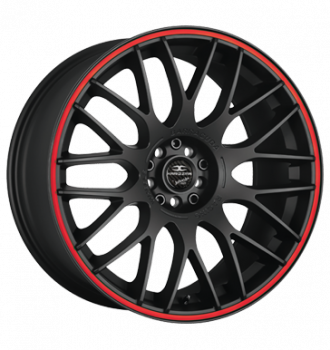Barracuda, Karizzma, 8x18 ET38 4x108 73,1, PureSports / Color Trim rot