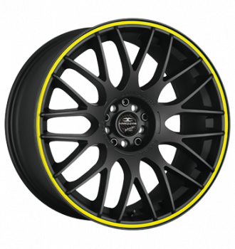 Barracuda, Karizzma, 8x18 ET38 4x108 73,1, PureSports / Color Trim gelb