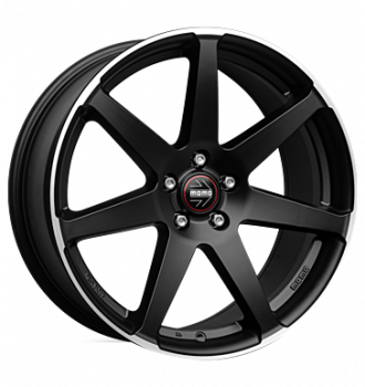 MOMO SEVEN 8,5x19 5x112 ET35 79,6 Schwarz matt Horn poliert