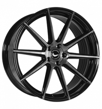 Barracuda, Project 2.0, 9,5x22 ET27 5x112 66,5, higloss-black brushed surface