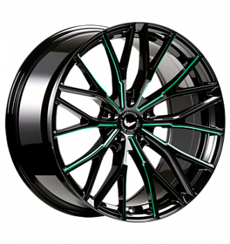 Barracuda, Project 3.0, 8,5x19 ET40 5x108 73,1, Black gloss flashgreen