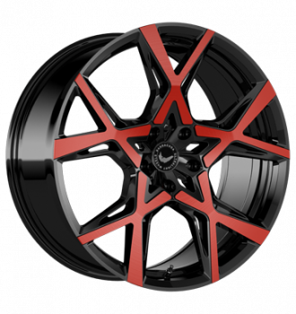 Barracuda, Project X, 10x22 ET45 5x127 71,6, gloss black flashred