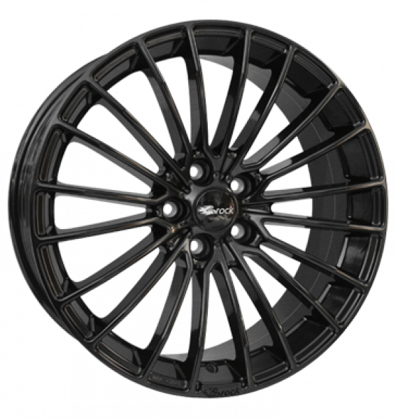 Brock, B24, 8,5x20 ET25 5x114,3 72,6, schwarz glanz
