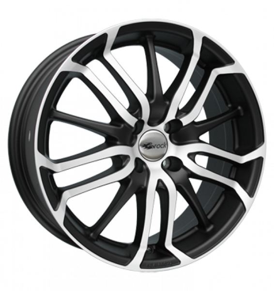 Brock, B26, 7,5x17 ET35 4x108 63,4, schwarz matt vollpoliert