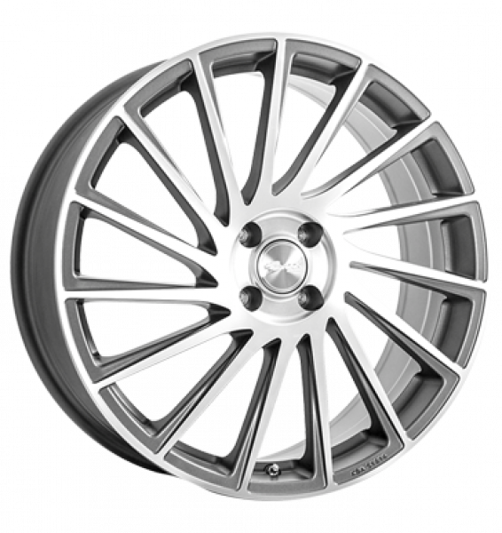 Brock, B39, 7,5x18 ET38 4x100 63,4, ferric grey vollpoliert