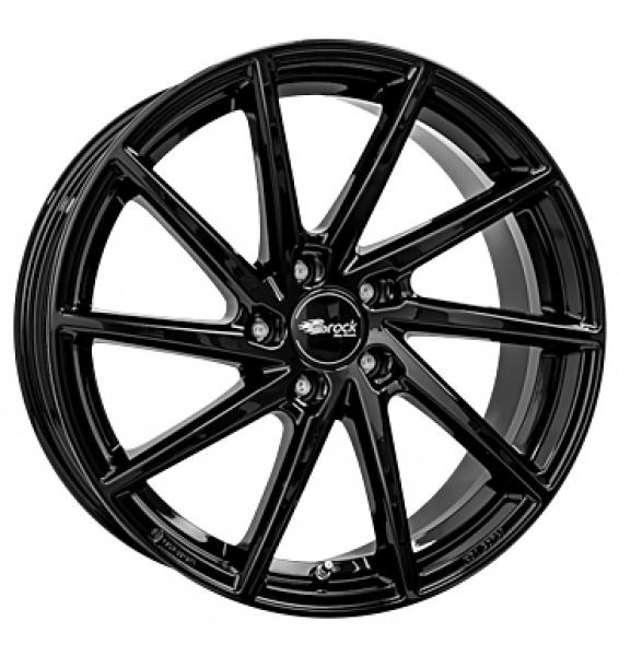 Brock, B37, 8,5x19 ET45 5x114,3 72,6, schwarz glanz
