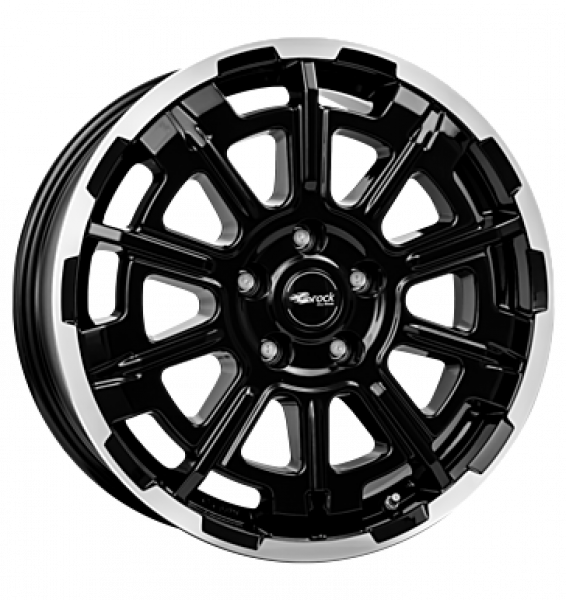 Brock, B45, 8x20 ET40 5x108 63,4, schwarz glanz vollpoliert