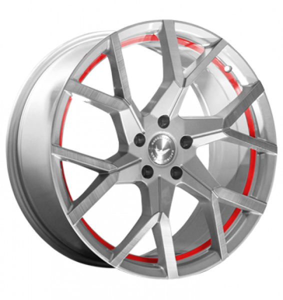 Barracuda, Tzunamee Evo, 9x20 ET40 5x114,3 73,1, silver brushed undercut Trimline red