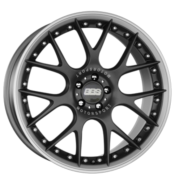 BBS CH-RII 10x22 LK5/120 ET38 ML72,5mm schwarz seidenmatt/titan