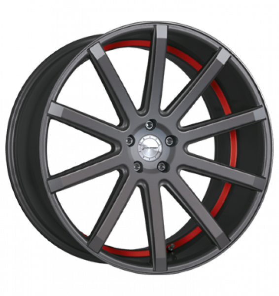 Corspeed, Deville, 10,5x21 ET40 5x112 66,6, gunmetal/ undercut Colour Trim rot