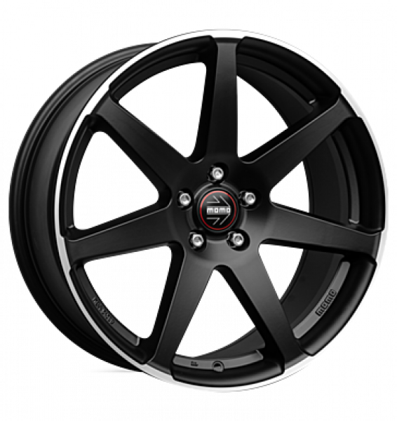 MOMO SEVEN 8,5x19 5x112 ET35 79,6 Schwarz matt Horn poliert
