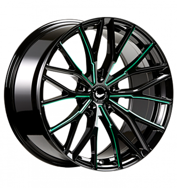 Barracuda, Project 3.0, 8,5x19 ET40 5x108 73,1, Black gloss flashgreen
